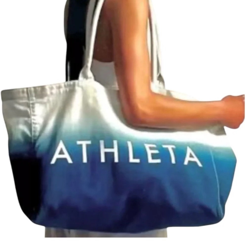 NWOT - ATHLETA Blue Ombré Logo Tote Bag - Picture 2 of 4